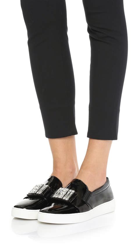 michael kors black chain sneakers|Michael Kors black slip on.